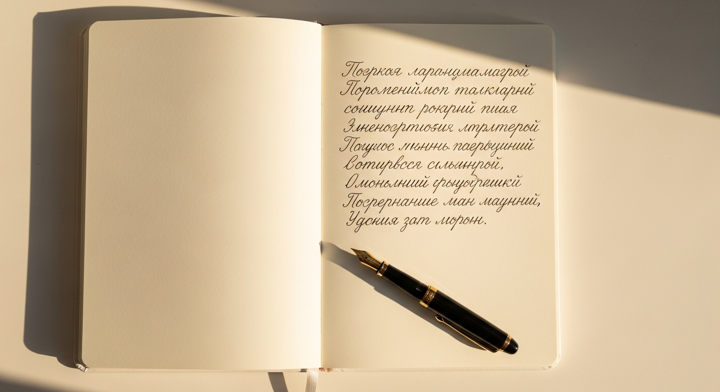 Красивый почерк на бумаге — практика Handwritea